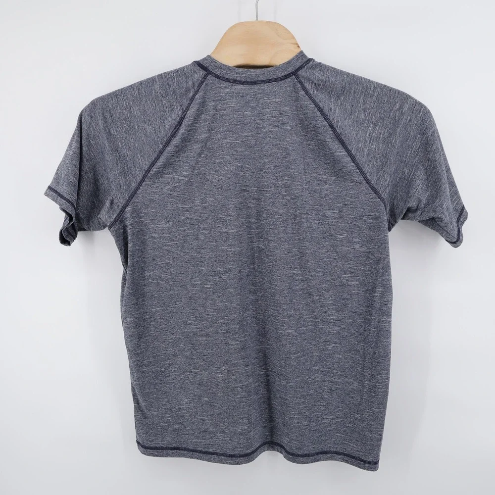 Nike Dri-FIT UPF 40+ Raglan Sleeve Swim T-Shirt Blue Heather Mens Large‎